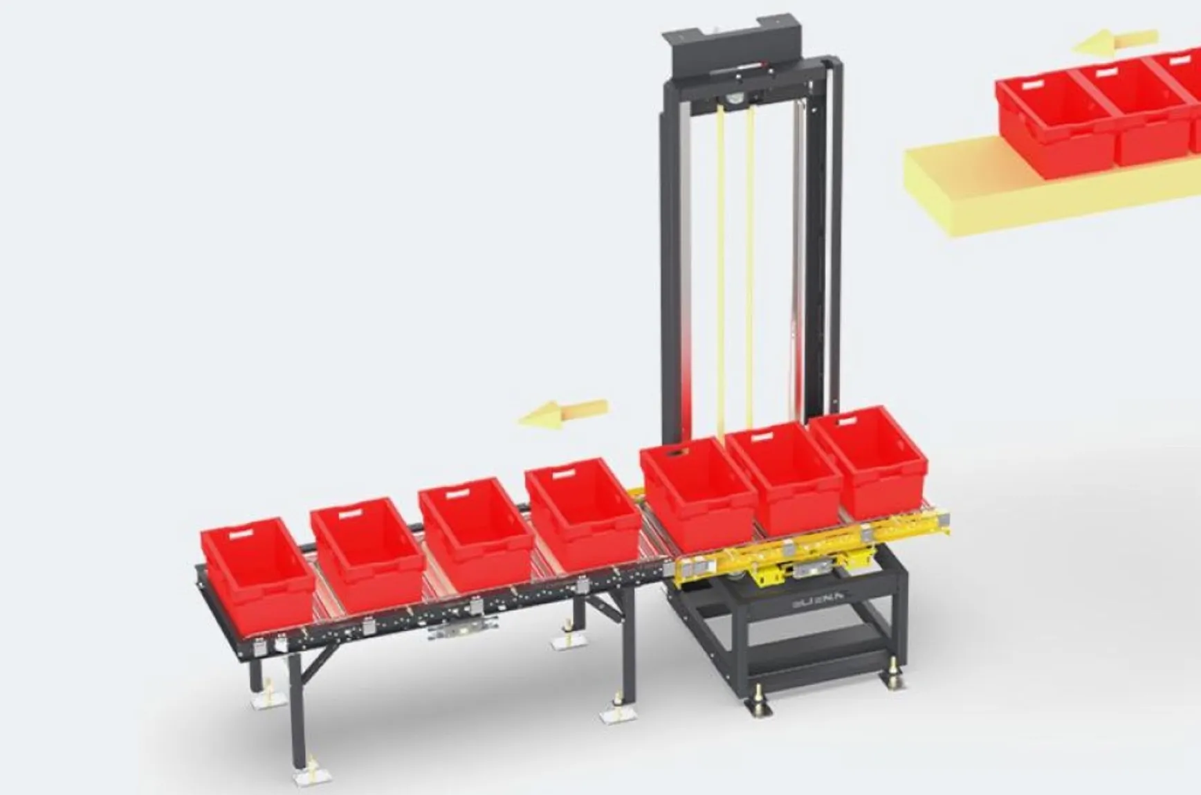 machine goederenlift voor kratten Goods lift for crates