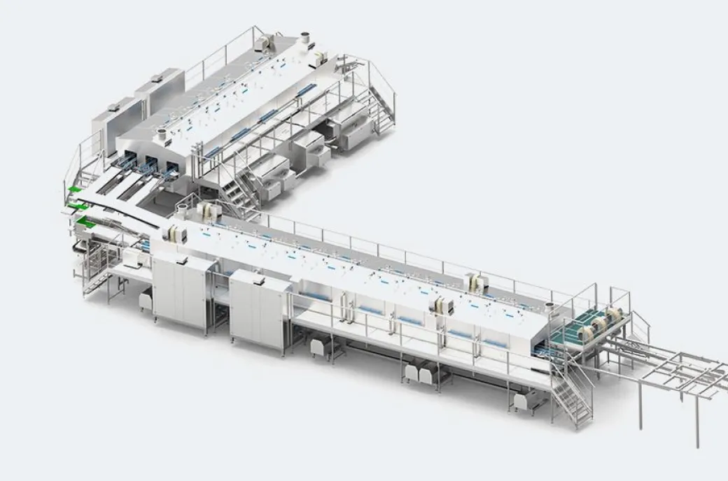 machine wasinstallatie voor kratten